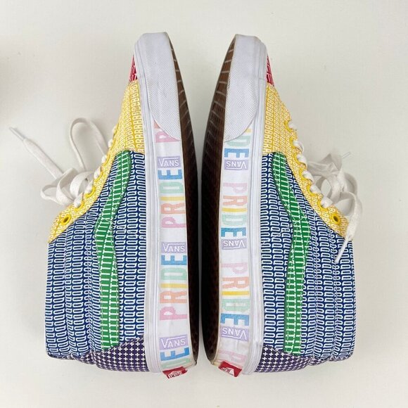 Vans High Top Pride Canvas Skateboard Sneakers Multi Color Womens  10 - Picture 10 of 16